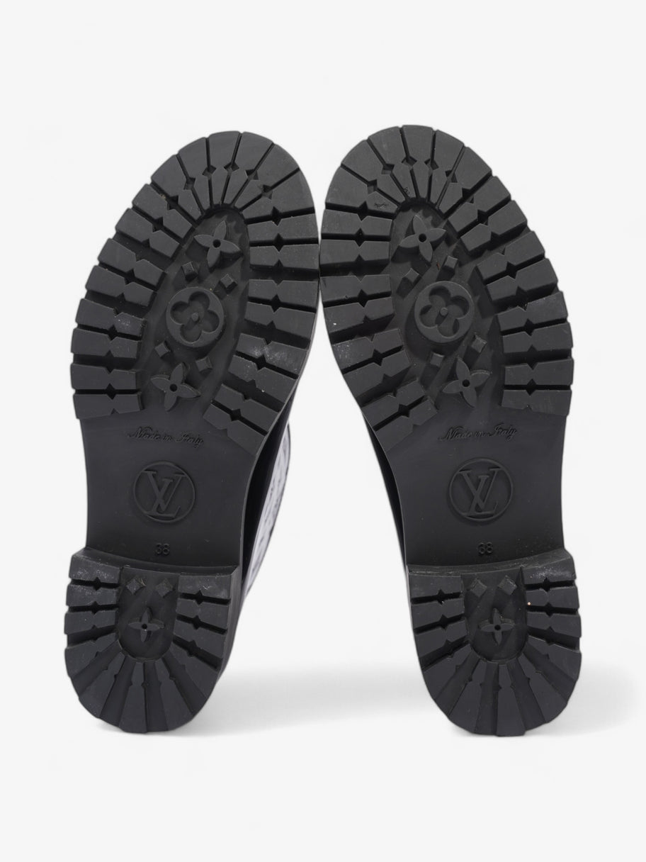 Louis Vuitton Drops Flat Half Boots Black Rubber EU 38 UK 5 Image 7