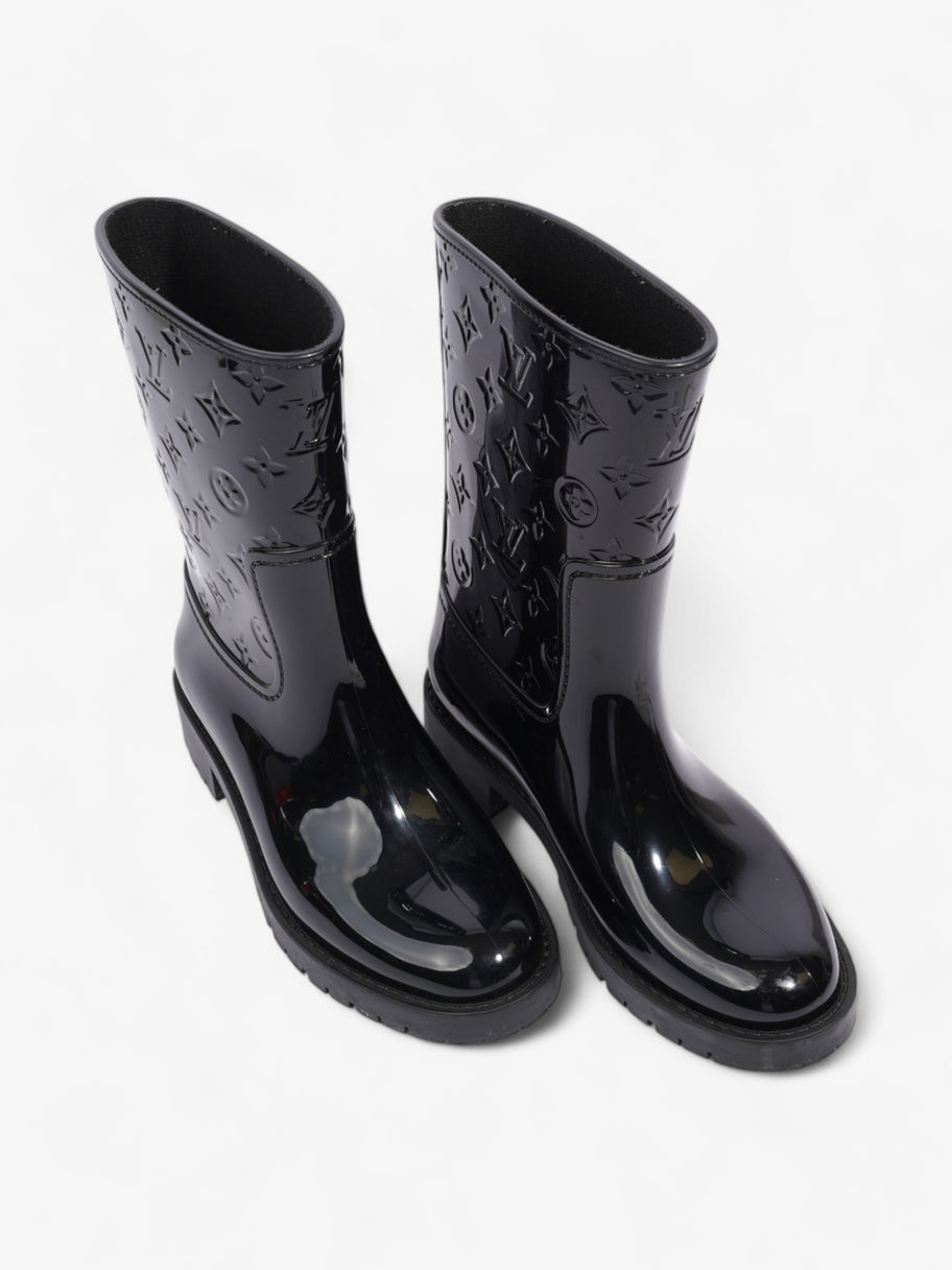 Louis Vuitton Drops Flat Half Boots Black Rubber EU 38 UK 5 Image 8