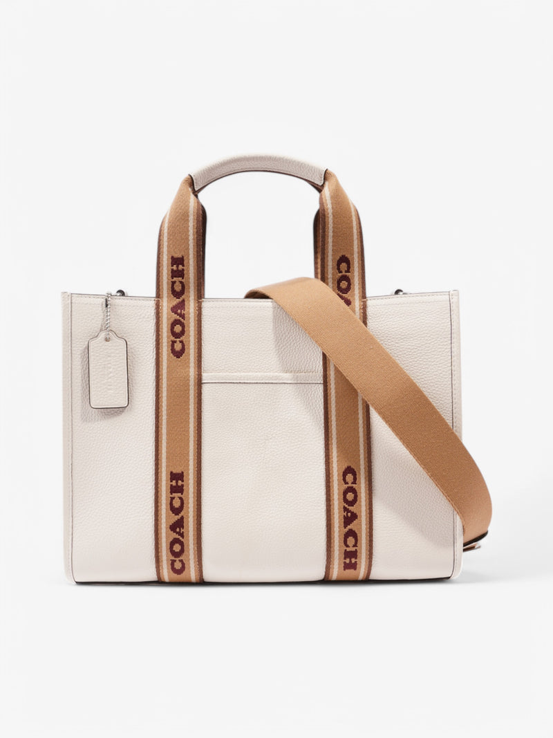  Coach Smith Tote White  / Brown Leather