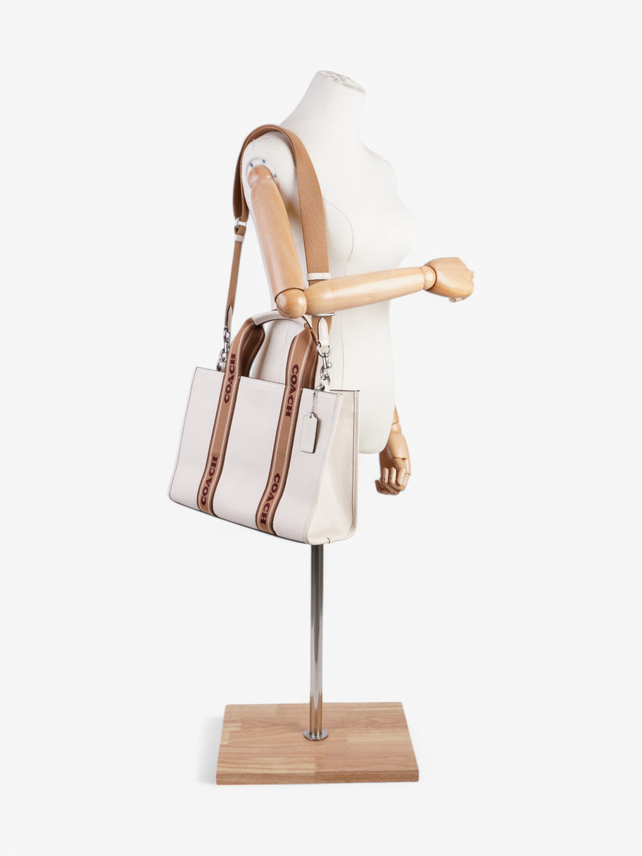 Coach Smith Tote White  / Brown Leather Image 2