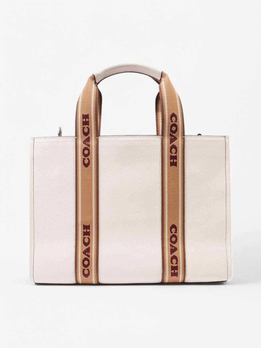 Coach Smith Tote White  / Brown Leather Image 4
