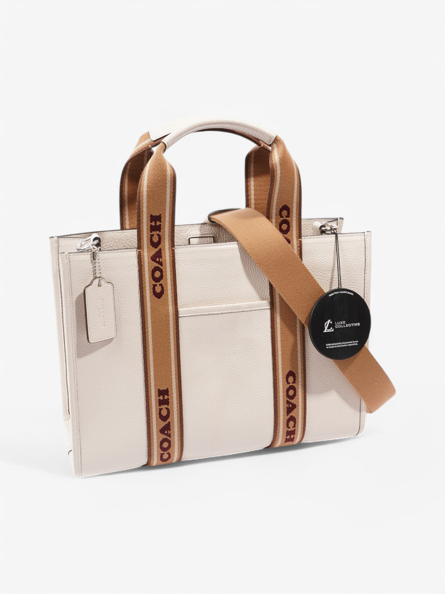 Coach Smith Tote White  / Brown Leather Image 9