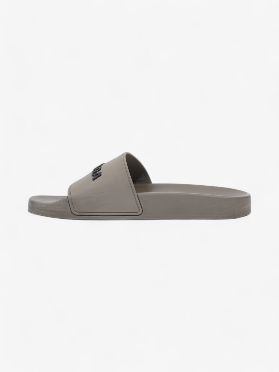 Balenciaga Pool Logo Slides Grey / Black Rubber EU 37 UK 4 Image 3