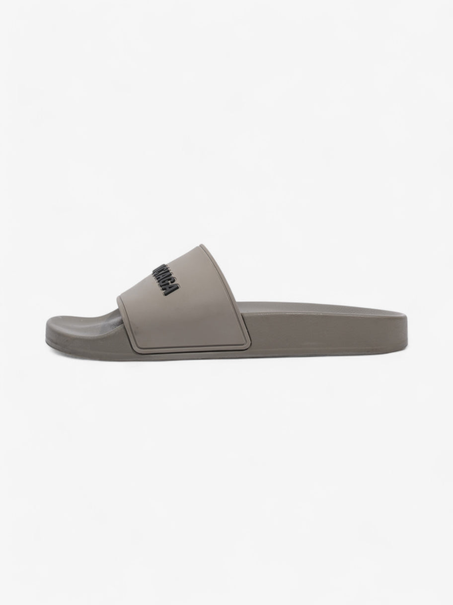 Balenciaga Pool Logo Slides Grey / Black Rubber EU 37 UK 4 Image 5