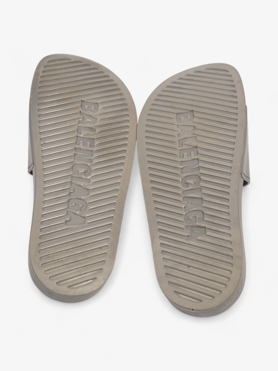 Balenciaga Pool Logo Slides Grey / Black Rubber EU 37 UK 4 Image 7