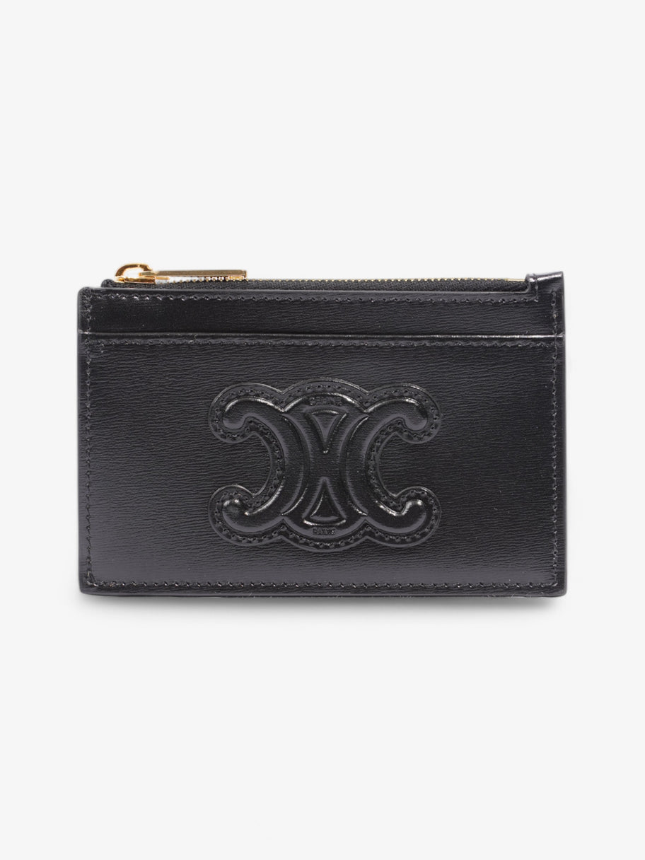 Celine Zipped Card Holder Black Calfskin Leather Image 1
