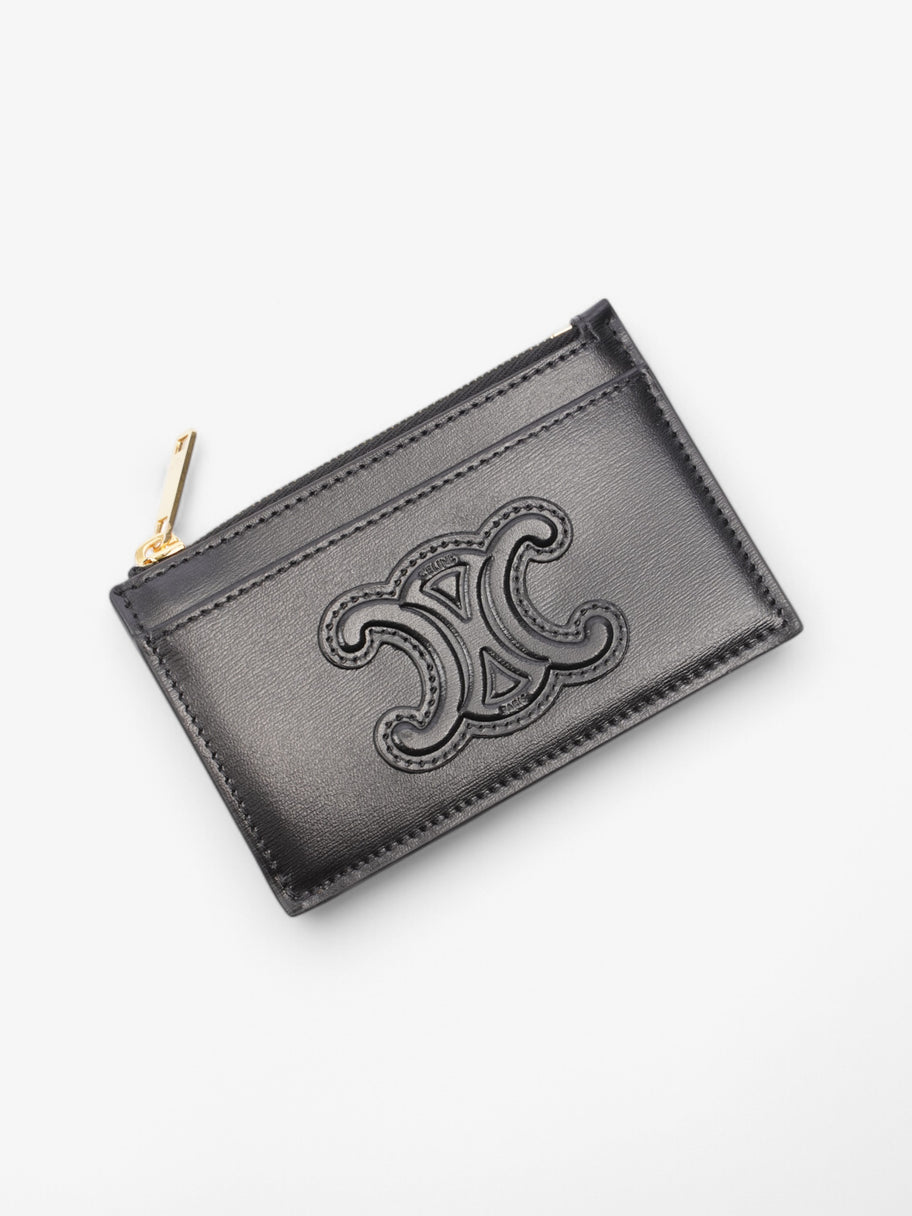 Celine Zipped Card Holder Black Calfskin Leather Image 3
