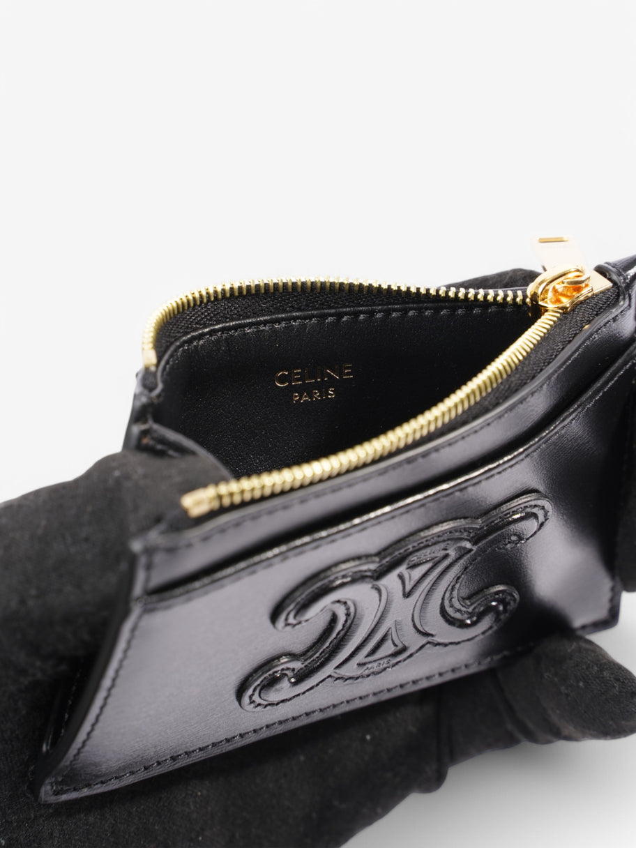 Celine Zipped Card Holder Black Calfskin Leather Image 4