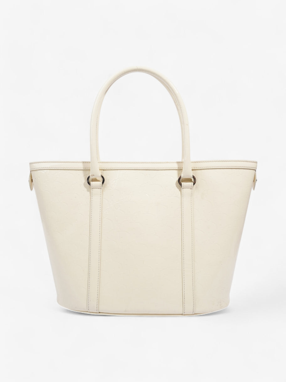 Christian Dior Tote Bag Off White Patent Leather Image 1