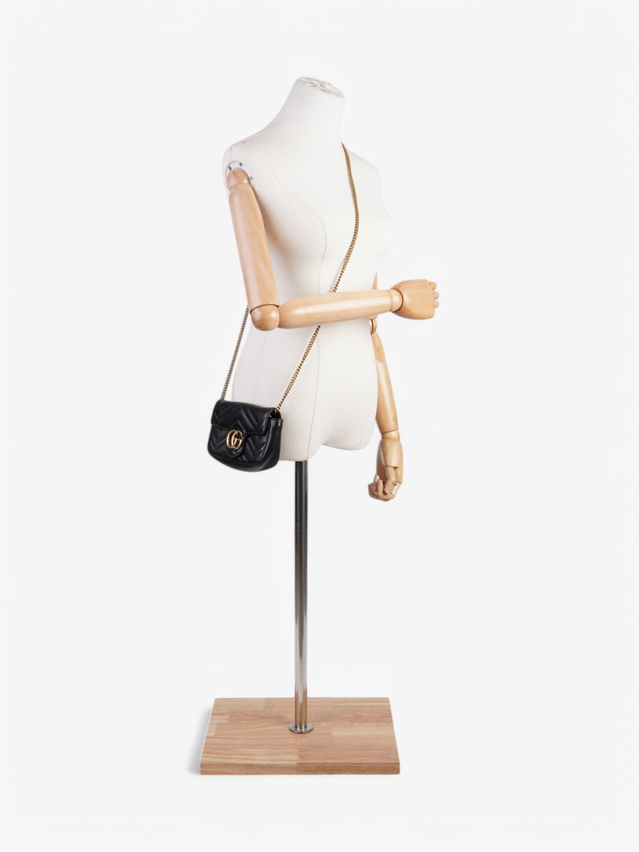 Gucci Marmont Flap Black Leather Mini Image 2