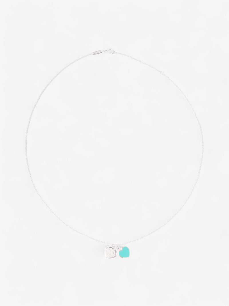  Tiffany and Co Return to Tiffany Double Heart Tag Mini Pendant Silver / Tiffany Blue Silver Sterling