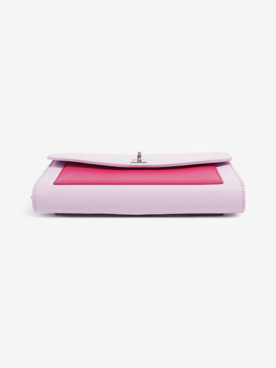 Christian Dior Tricolour Wallet on Chain Pink / Lilac Calfskin Leather Image 6