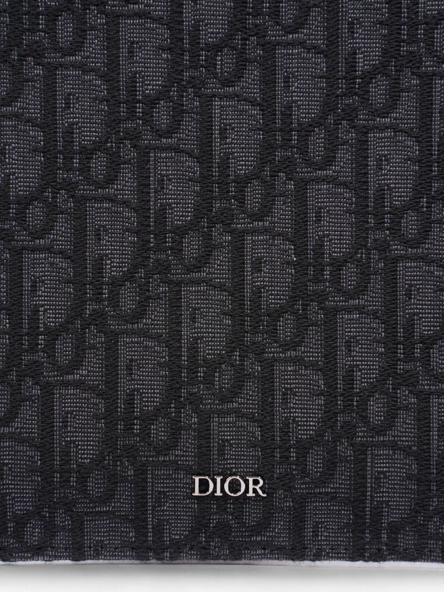Christian Dior A4 Pouch Black Oblique Canvas Image 3