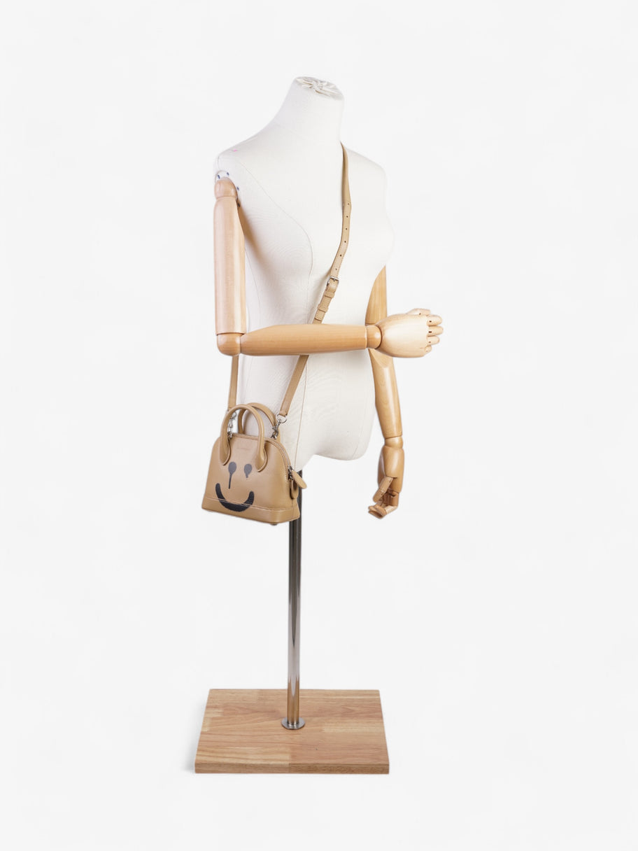 Balenciaga Happy Sad Ville Top Handle Light Brown / Black Calfskin Leather XXS Image 2