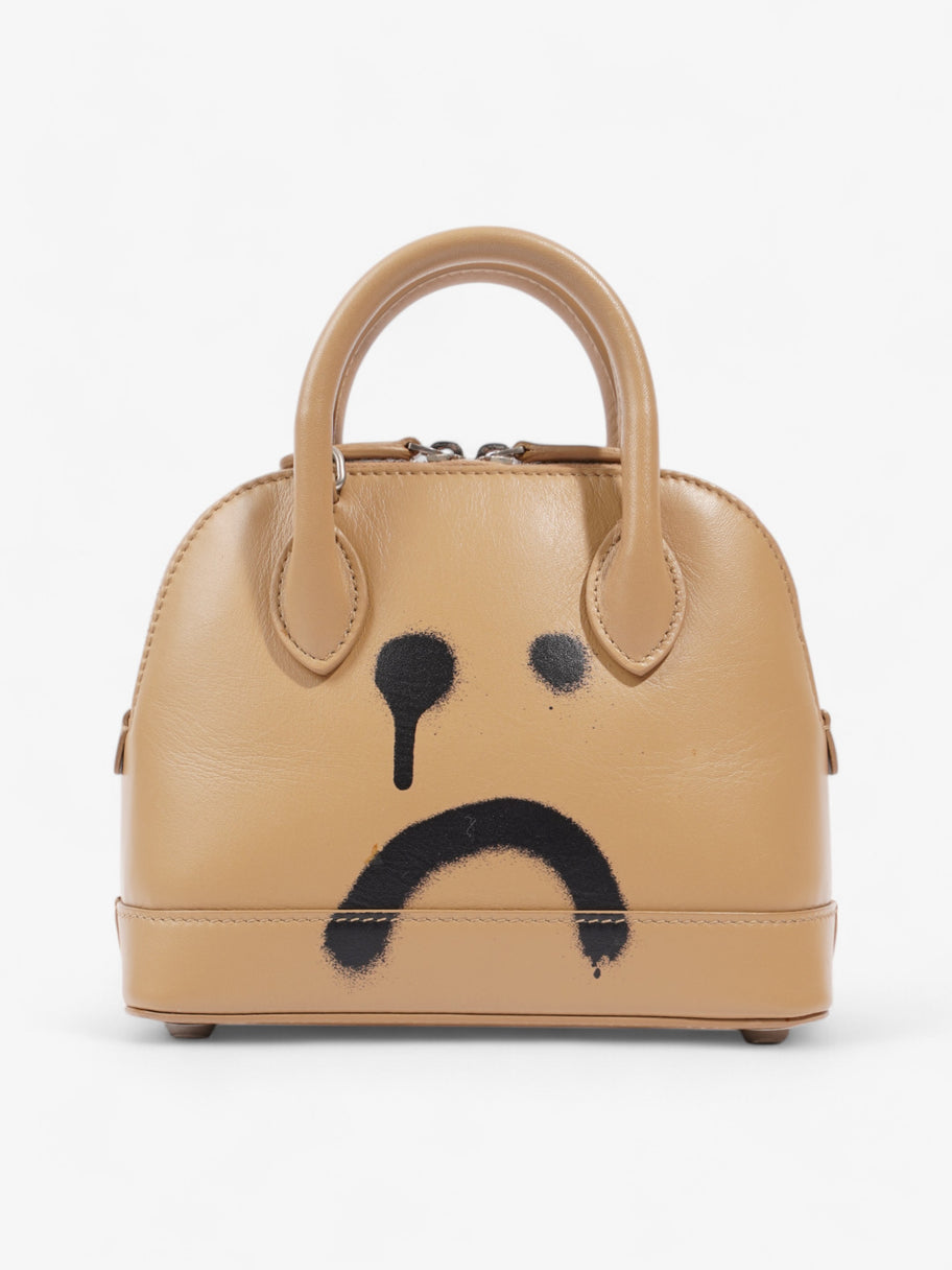 Balenciaga Happy Sad Ville Top Handle Light Brown / Black Calfskin Leather XXS Image 4