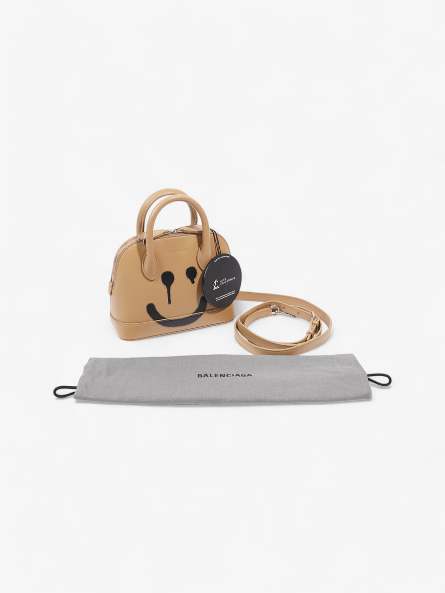 Balenciaga Happy Sad Ville Top Handle Light Brown / Black Calfskin Leather XXS Image 9