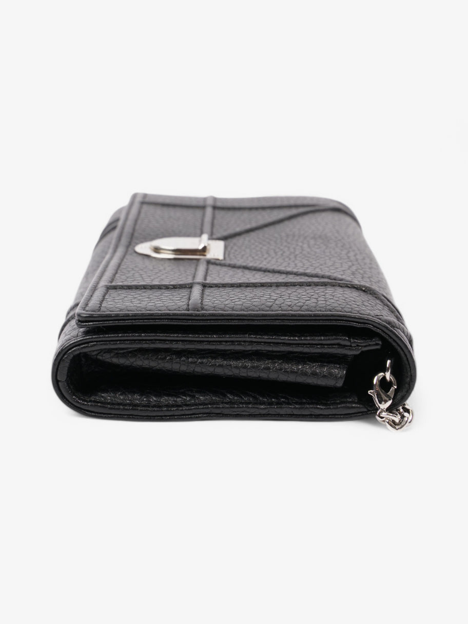 Christian Dior Diorama Wallet On Chain Black Calfskin Leather Image 3
