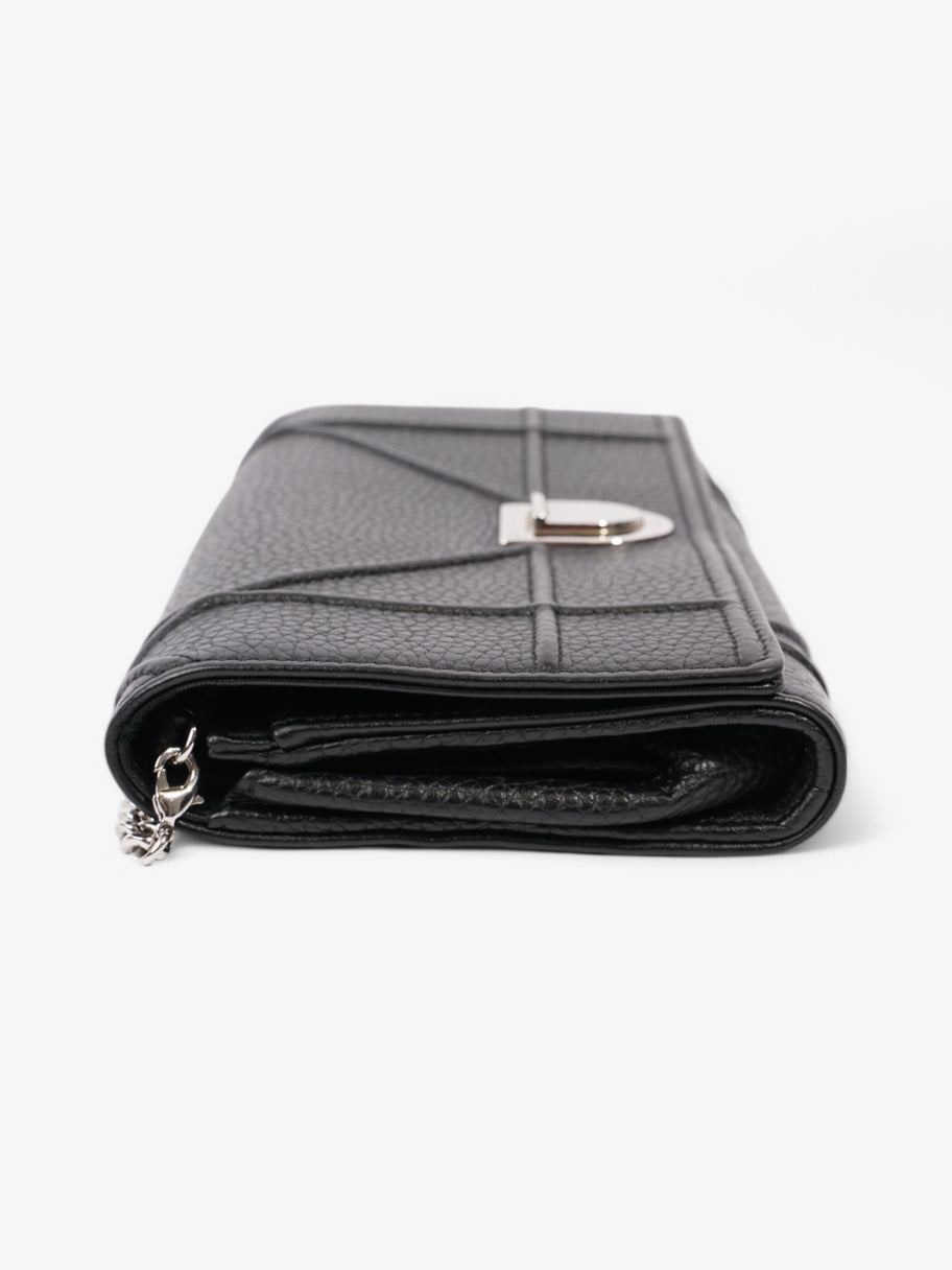 Christian Dior Diorama Wallet On Chain Black Calfskin Leather Image 5