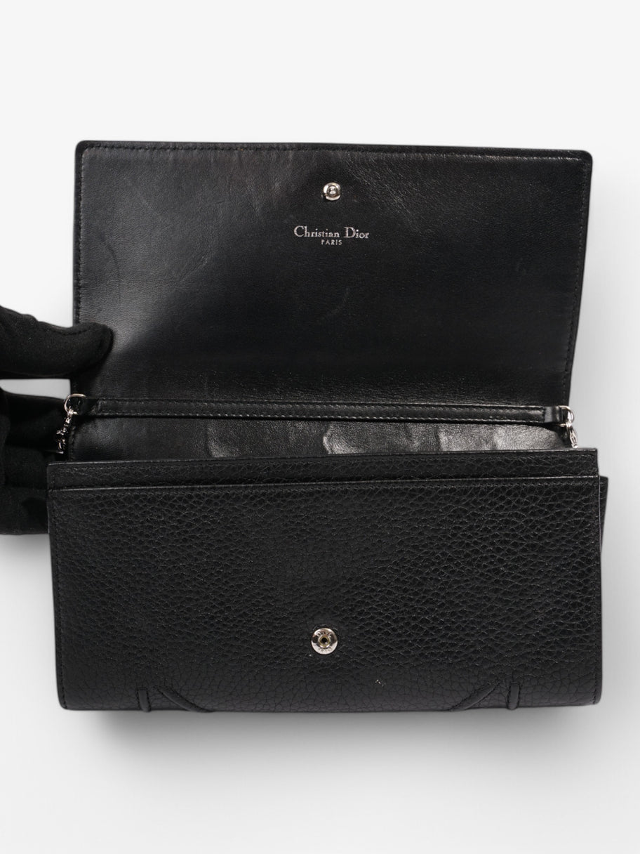 Christian Dior Diorama Wallet On Chain Black Calfskin Leather Image 7