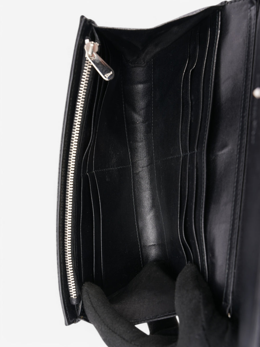 Christian Dior Diorama Wallet On Chain Black Calfskin Leather Image 8