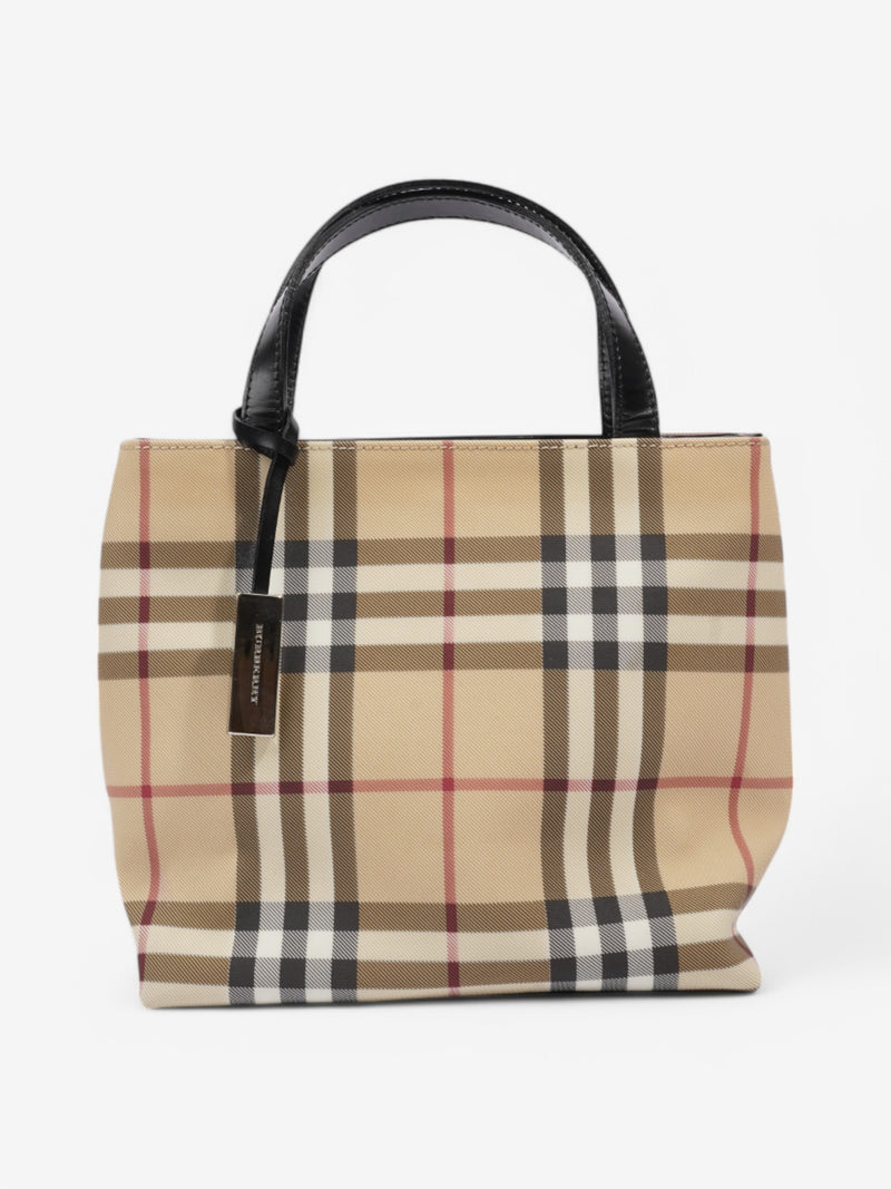  Burberry Check Handbag Nova Check Coated Canvas