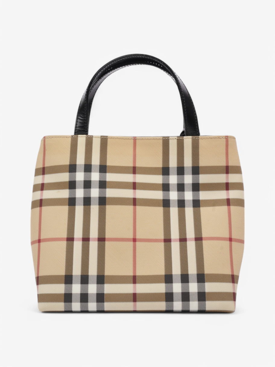 Burberry Check Handbag Nova Check Coated Canvas Image 4