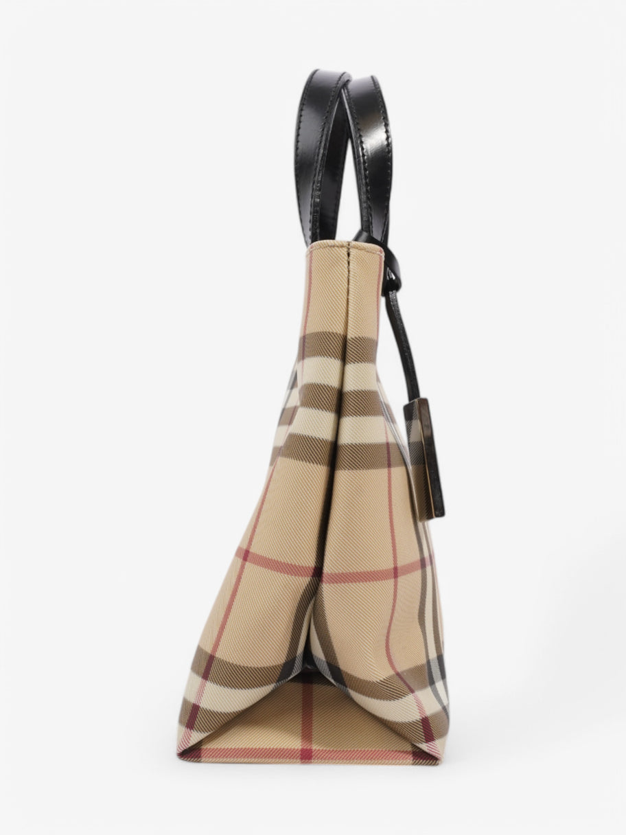 Burberry Check Handbag Nova Check Coated Canvas Image 5