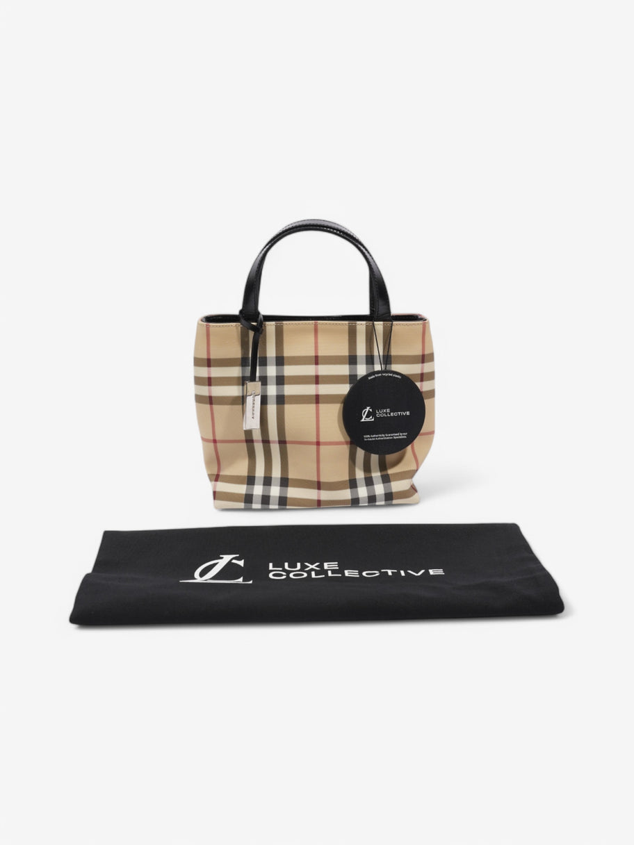 Burberry Check Handbag Nova Check Coated Canvas Image 8