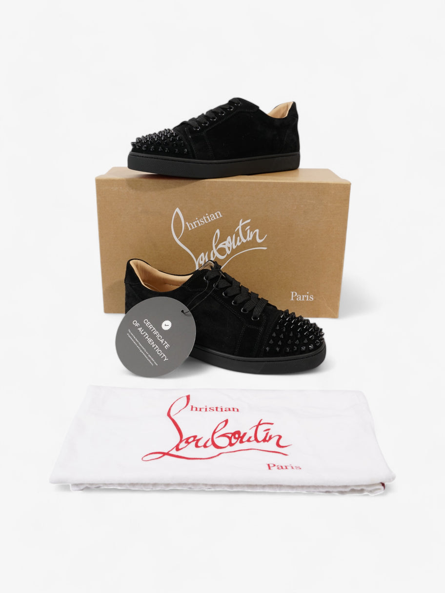 Christian Louboutin Vieira Spikes Sneakers Black Suede EU 38 UK 5 Image 9