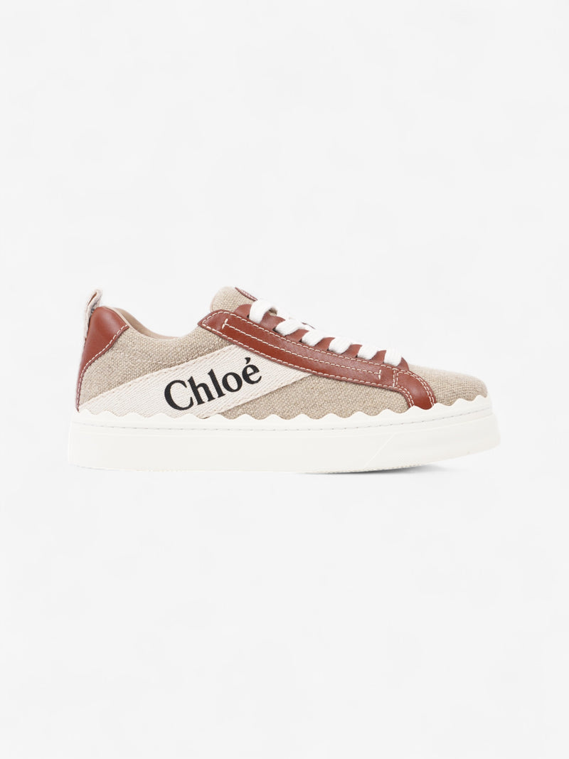  Chloe Lauren Sneakers Beige  / Brown Cotton EU 39 UK 6