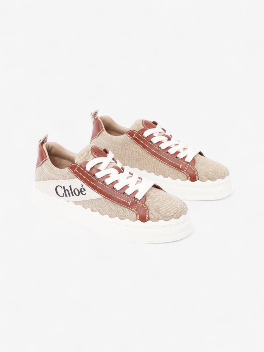 Chloe Lauren Sneakers Beige  / Brown Cotton EU 39 UK 6 Image 2