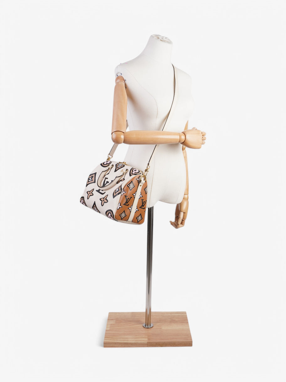 Louis Vuitton Speedy Bandouliere Cream / Brown Coated Canvas 25 Image 2