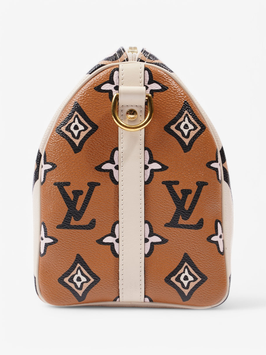 Louis Vuitton Speedy Bandouliere Cream / Brown Coated Canvas 25 Image 3