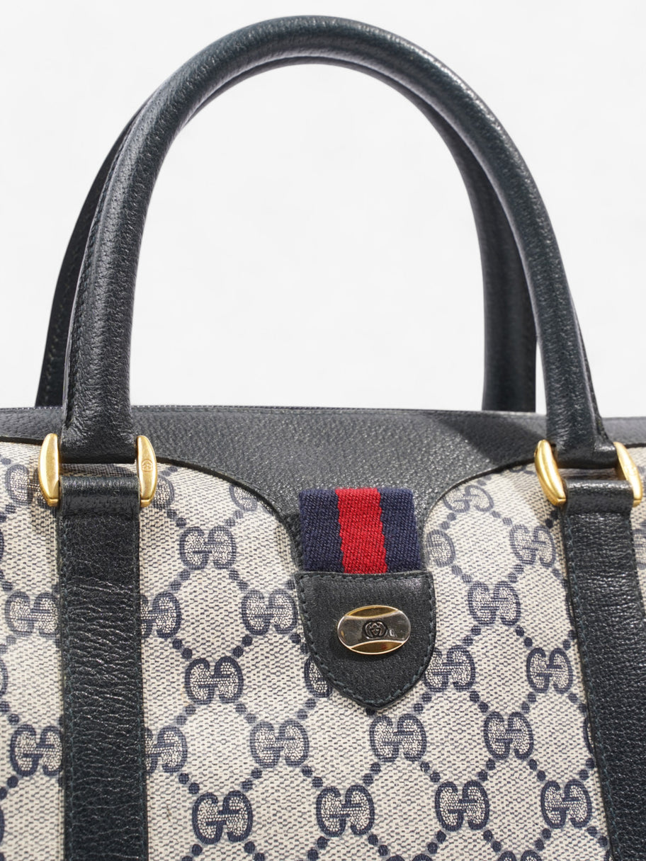 Gucci Vintage Web Doctors Bag GG Supreme / Navy Blue Canvas Image 9