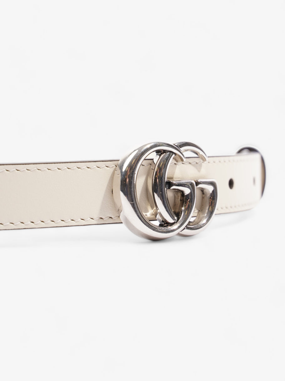 Gucci GG Marmont Thin Belt Cream Leather 110cm 44