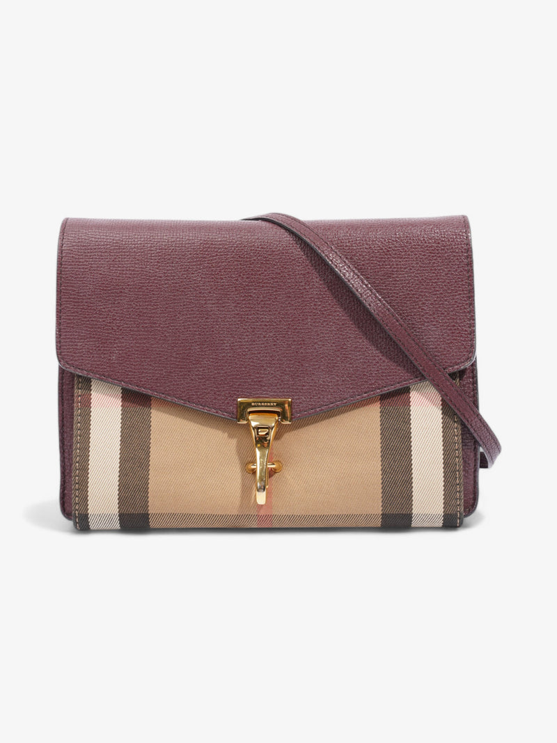  Burberry Macken Burgundy / House Check Canvas
