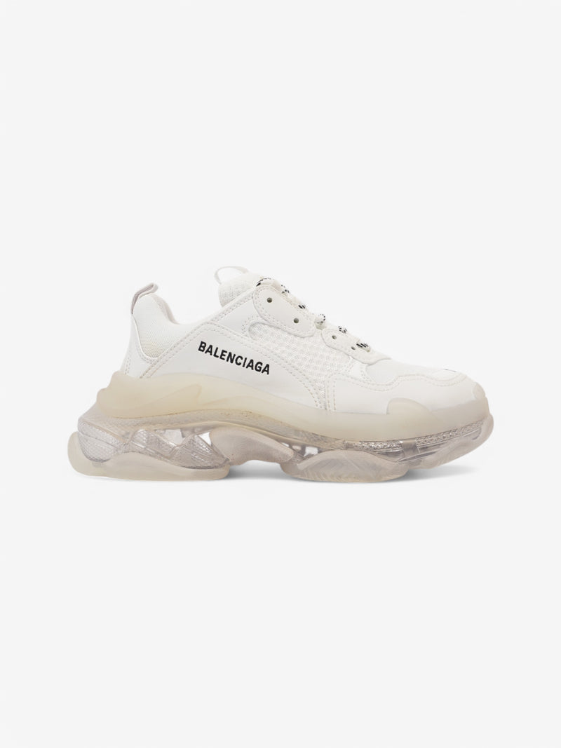  Balenciaga Triple S Clear Sole White  / Black Mesh EU 38 UK 5