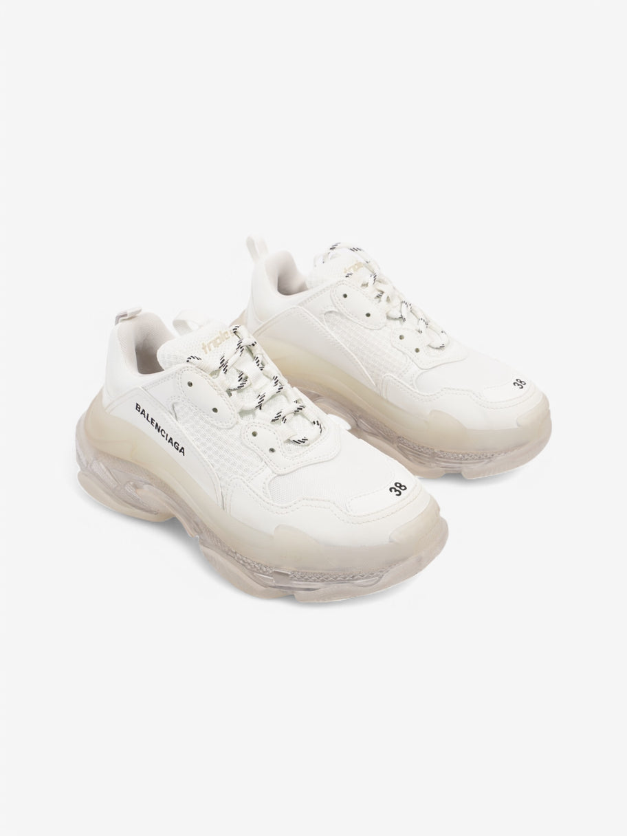 Balenciaga Triple S Clear Sole White  / Black Mesh EU 38 UK 5 Image 2