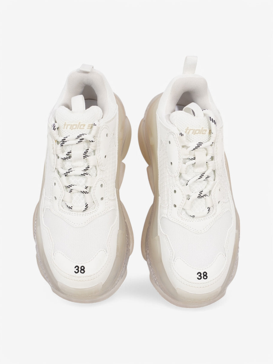 Balenciaga Triple S Clear Sole White  / Black Mesh EU 38 UK 5 Image 8