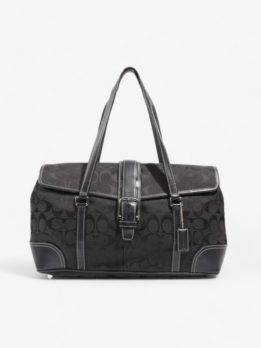 Coach Classic Handbag Black Canvas Image 1