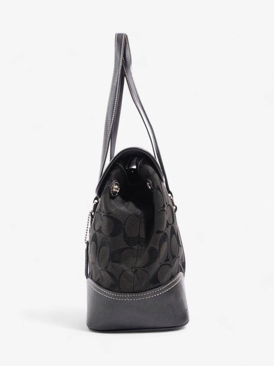 Coach Classic Handbag Black Canvas Image 3