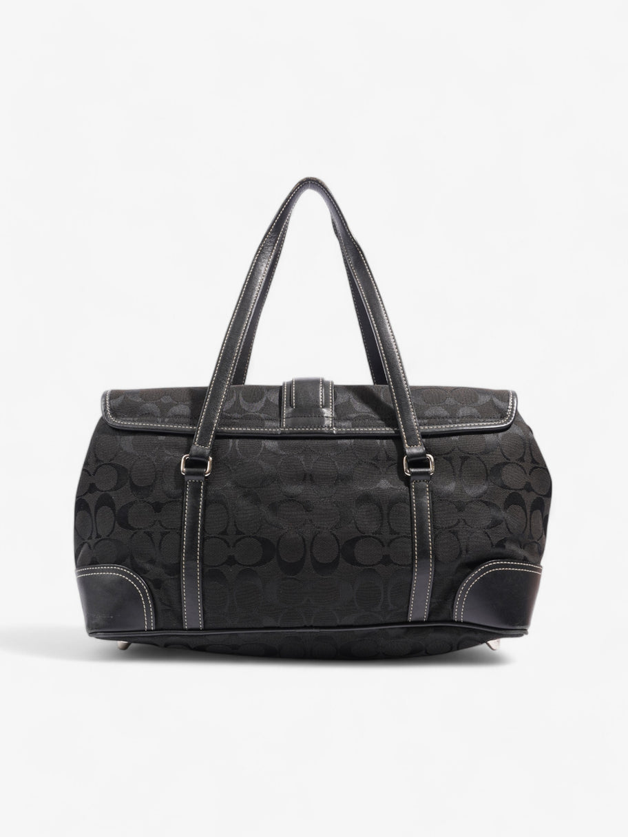 Coach Classic Handbag Black Canvas Image 4