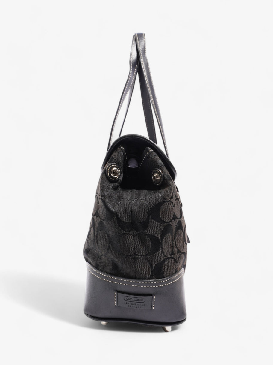 Coach Classic Handbag Black Canvas Image 5
