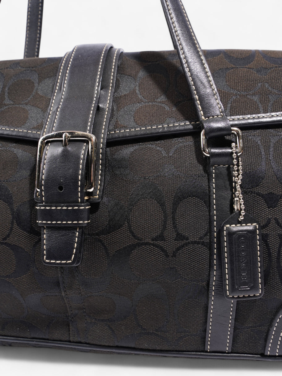 Coach Classic Handbag Black Canvas Image 7