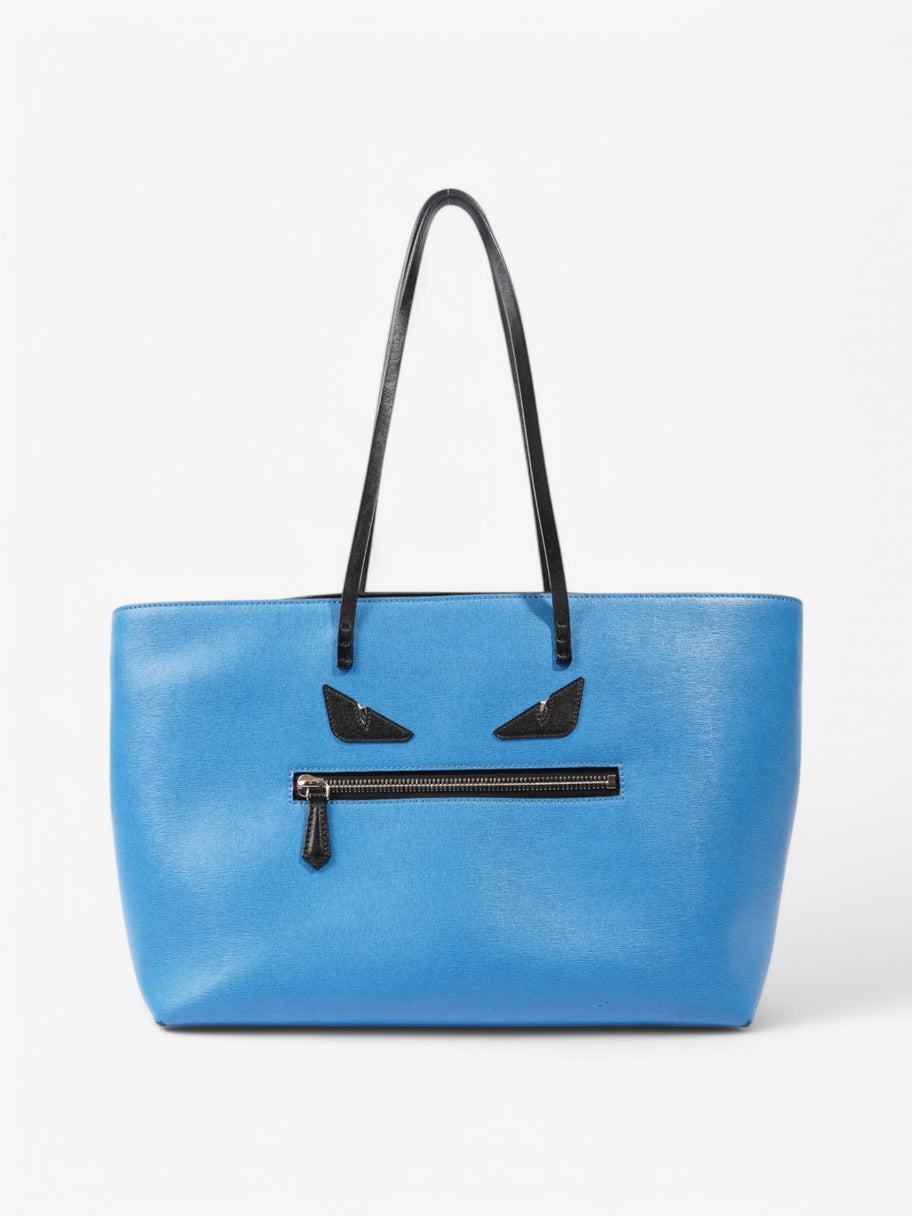 Fendi Monster Tote Blue Leather Image 1