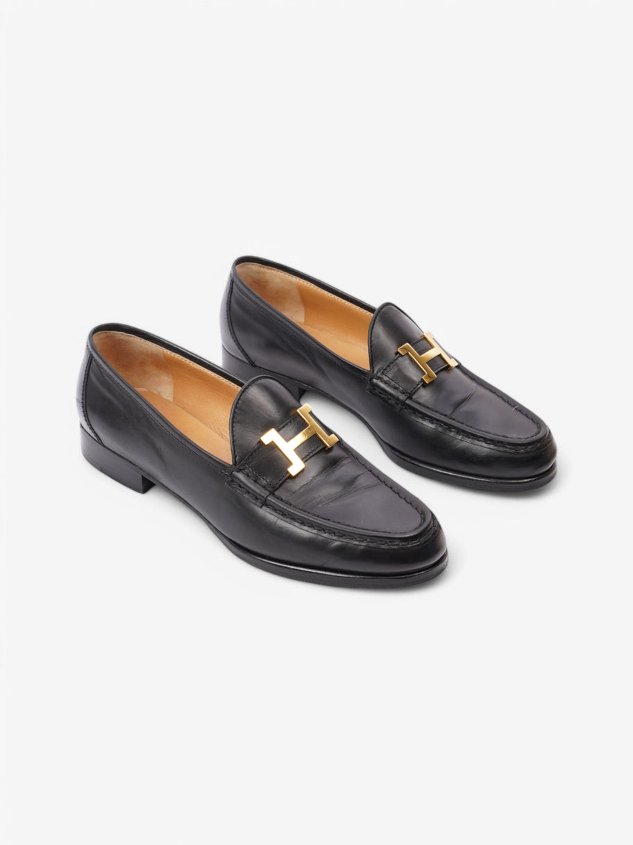 Hermes Faubourg Loafers Black Leather EU 38 UK 5 Image 2