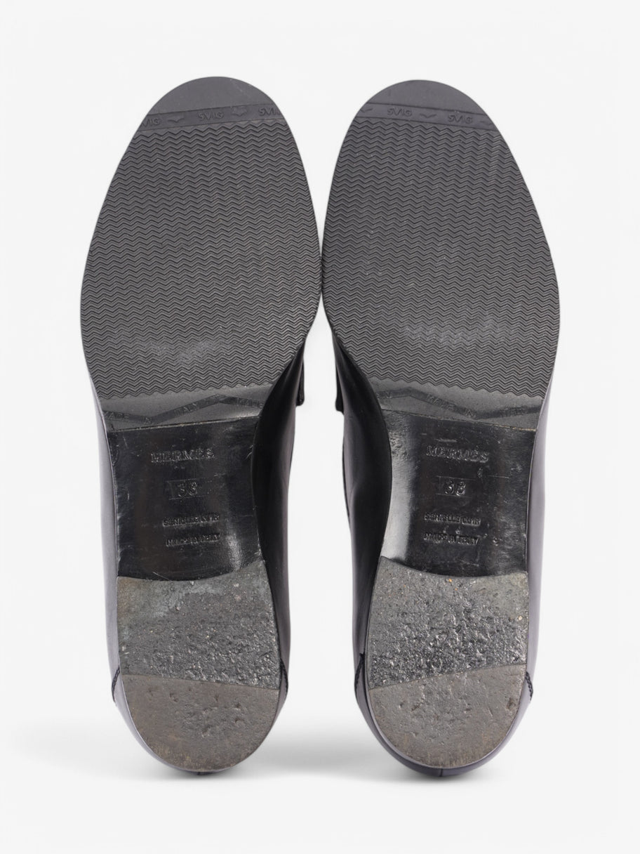 Hermes Faubourg Loafers Black Leather EU 38 UK 5 Image 7