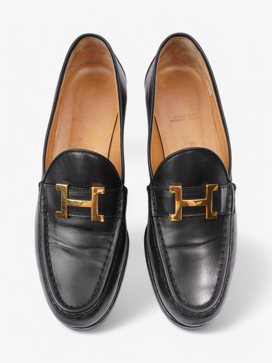 Hermes Faubourg Loafers Black Leather EU 38 UK 5 Image 8