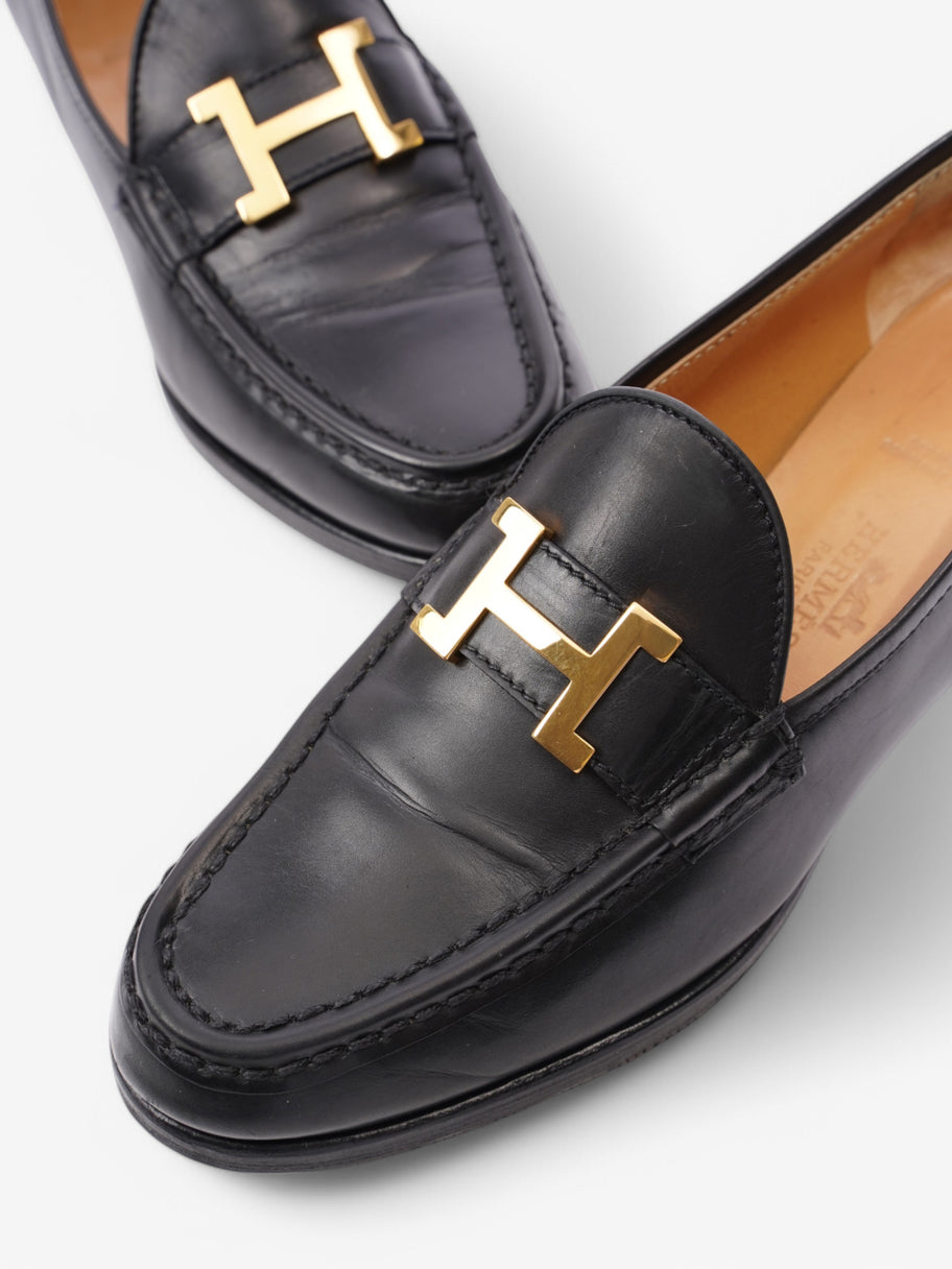 Hermes Faubourg Loafers Black Leather EU 38 UK 5 Image 9