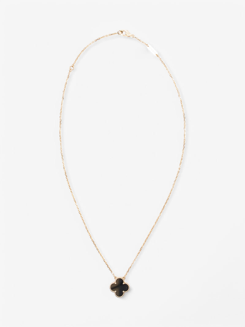  Van Cleef and Arpels Vintage Alhambra Pendant Gold / Onyx Yellow Gold